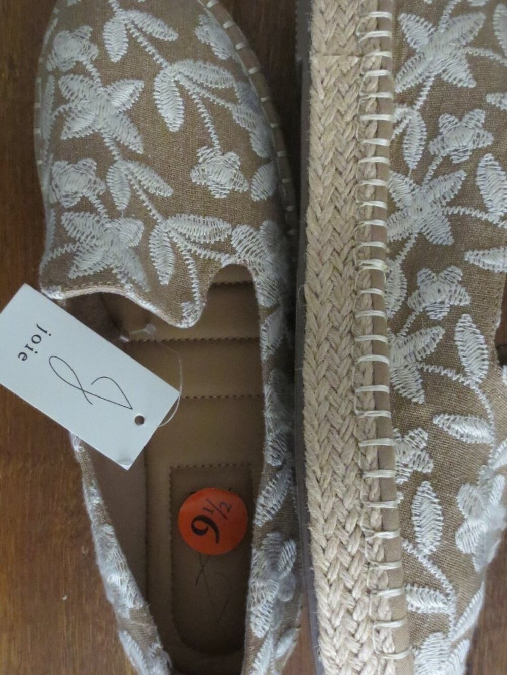 beige and white espadrilles
